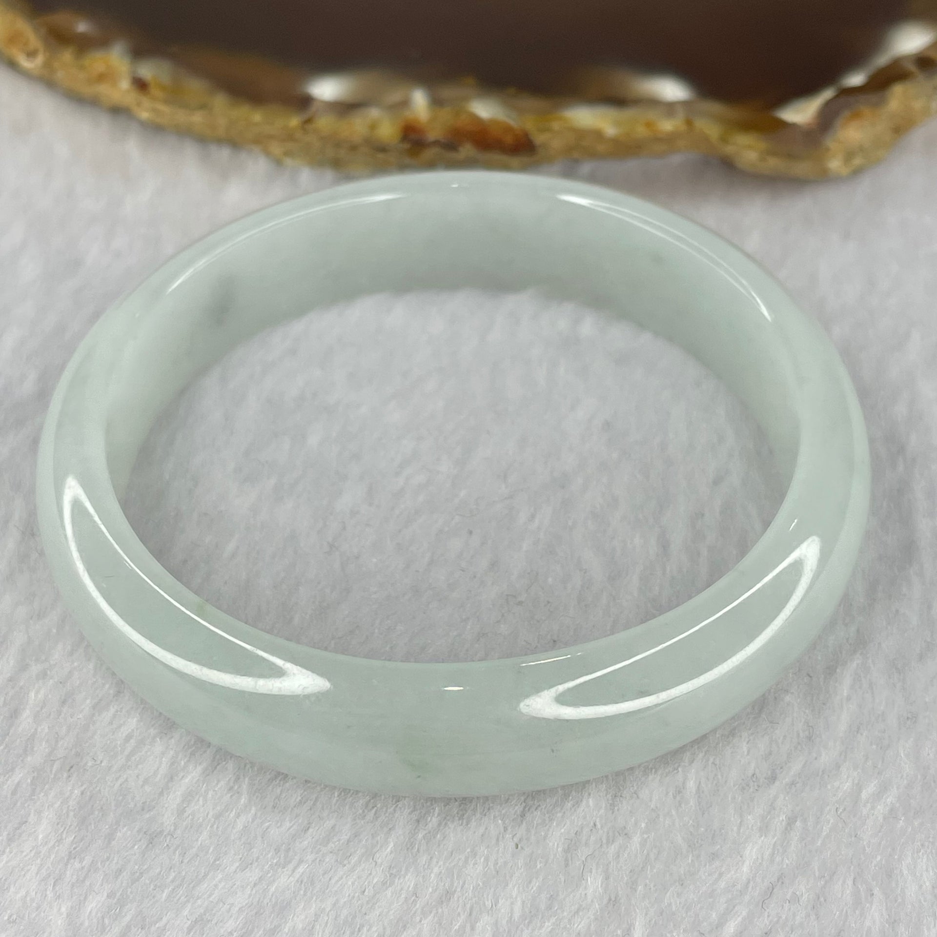 Type A Jelly Light Sky Blue Jadeite Bangle 39.79g inner Diameter 55.2mm 127 by 6.3mm (close to perfect) - Huangs Jadeite and Jewelry Pte Ltd