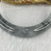 Type A Grey Wuji Jadeite Bangle 65.78g inner Dia 61.0mm 12.1 by 8.9mm - Huangs Jadeite and Jewelry Pte Ltd