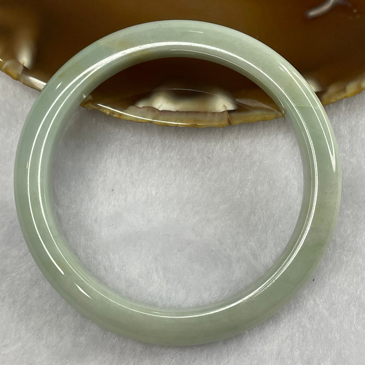 Type A Sky Blue with Red Patches Bangle 40.58g inner Dia 55.9mm 9.7 by 7.7mm - Huangs Jadeite and Jewelry Pte Ltd