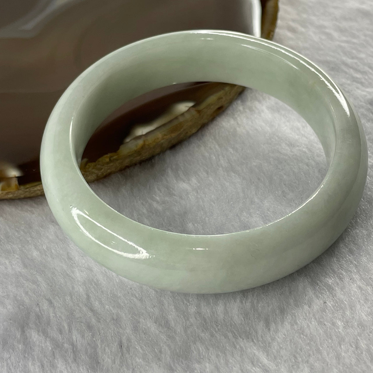 Type A Mint Green Jade Jadeite Bangle 73.68g inner Dia 59.4mm 14.6 by 8.8mm - Huangs Jadeite and Jewelry Pte Ltd