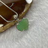 Type A Icy Green Jade Jadeite Heart Pendant with 925 Silver Settings - 2.11g 17.5 by 12.8 by 0.8mm - Huangs Jadeite and Jewelry Pte Ltd