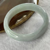 Type A Light Green Jade Jadeite Oval Bangle 50.49g inner Dia 54.6mm 14.0 by 7.5mm - Huangs Jadeite and Jewelry Pte Ltd