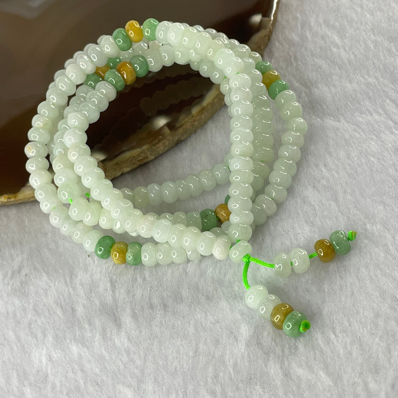 Type A Multi Coloured Jade Jadeite Necklace - 64.34g 6.1mm/Bead 189 Beads - Huangs Jadeite and Jewelry Pte Ltd