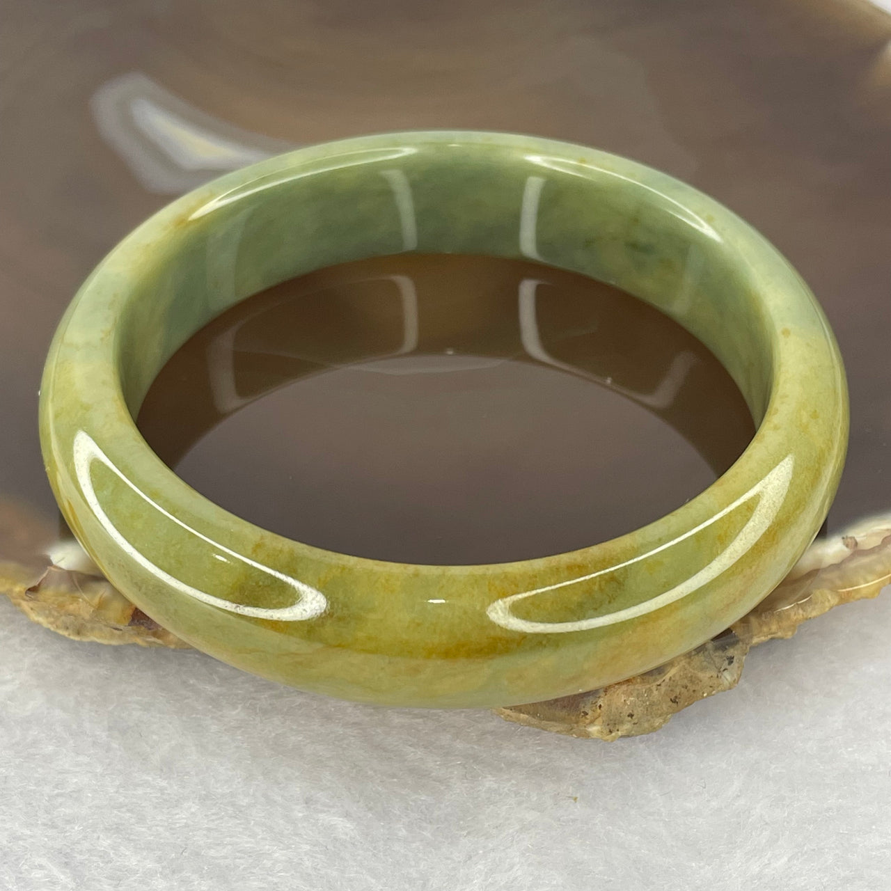 Type A Green Jadeite Bangle 60.90g inner diameter 59.22mm by 13.4 by 7.9mm (very slight external rough) with NGI cert - Huangs Jadeite and Jewelry Pte Ltd