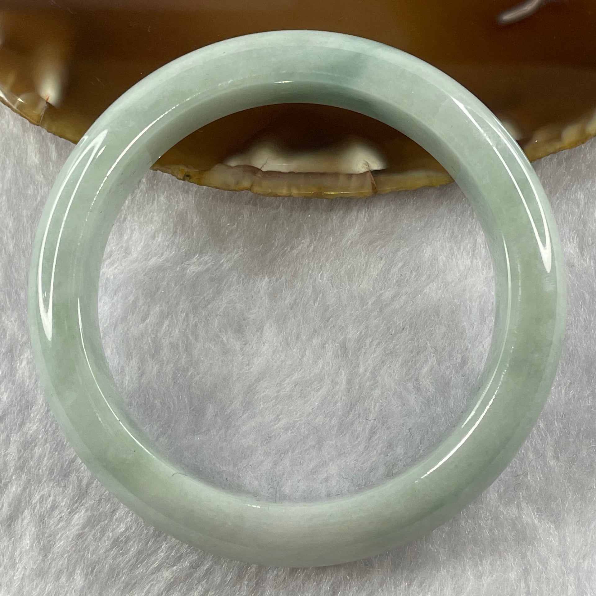 Type A Sky Blue Jade Jadeite Bangle 61.04g inner Dia 55.3mm 13.4 by 8.9mm (Slight Internal Line) - Huangs Jadeite and Jewelry Pte Ltd