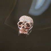 Rose Gold Plated Copper Zirconia Skull - Huangs Jadeite and Jewelry Pte Ltd