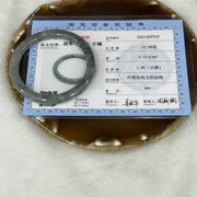 Type A Grey Jadeite Bangle 25.98g inner diameter 53.2mm 6.8 by 7.2mm - Huangs Jadeite and Jewelry Pte Ltd