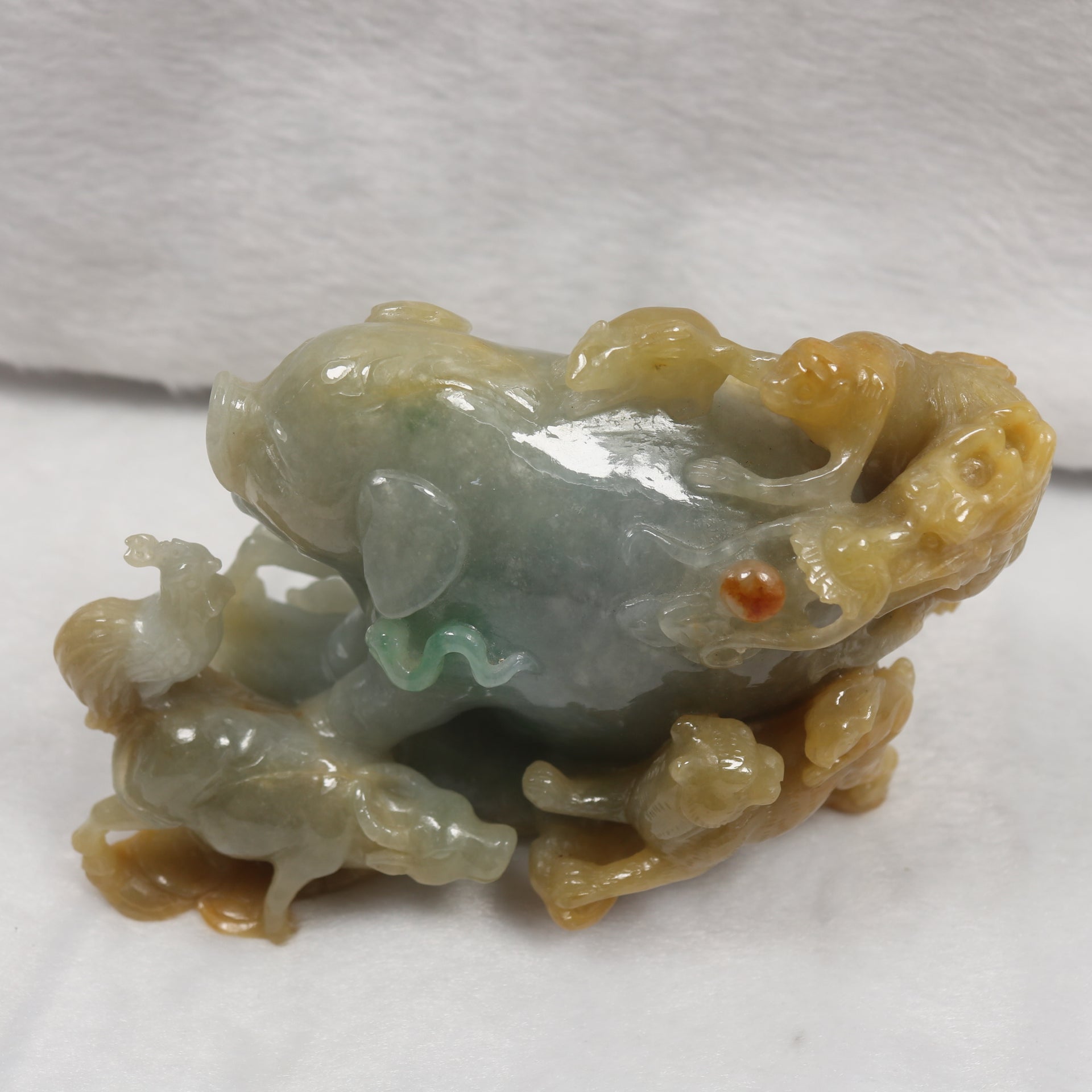 Rare Antique Natural 12 Zodiac 3 colour Jade Jadeite - Huangs Jadeite and Jewelry Pte Ltd