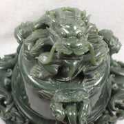 Rare Antique Natural Nephrite Dragon Incense Burner - Huangs Jadeite and Jewelry Pte Ltd