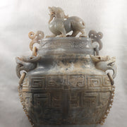 Rare Antique Natural Nephrite Vase - Huangs Jadeite and Jewelry Pte Ltd