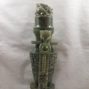 Rare Antique Natural Nephrite Vase - Huangs Jadeite and Jewelry Pte Ltd