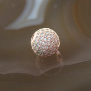 Rose Gold Plated Copper Crystal Disco Ball Charm - Huangs Jadeite and Jewelry Pte Ltd