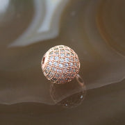 Rose Gold Plated Copper Crystal Disco Ball Charm - Huangs Jadeite and Jewelry Pte Ltd