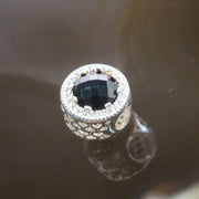 Sliver Plated Copper Zirconia Onyx Charm - Huangs Jadeite and Jewelry Pte Ltd