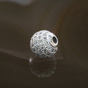 Sliver Plated Copper Crystal Disco Ball Charm - Huangs Jadeite and Jewelry Pte Ltd