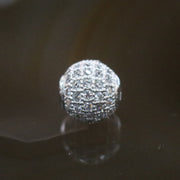 Sliver Plated Copper Crystal Disco Ball Charm - Huangs Jadeite and Jewelry Pte Ltd