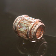 Rose Gold Plated Copper Champagne Crystal Charm - Huangs Jadeite and Jewelry Pte Ltd