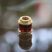 Gold Plated Copper Red Crystal Charm - Huangs Jadeite and Jewelry Pte Ltd