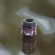 Grey Plated Copper Pink Crystal DIY Charm - Huangs Jadeite and Jewelry Pte Ltd