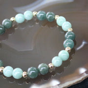 Type A Burmese Jade Jadeite Beads Bracelet -16.14g 7.4mm/bead 20 beads - Huangs Jadeite and Jewelry Pte Ltd