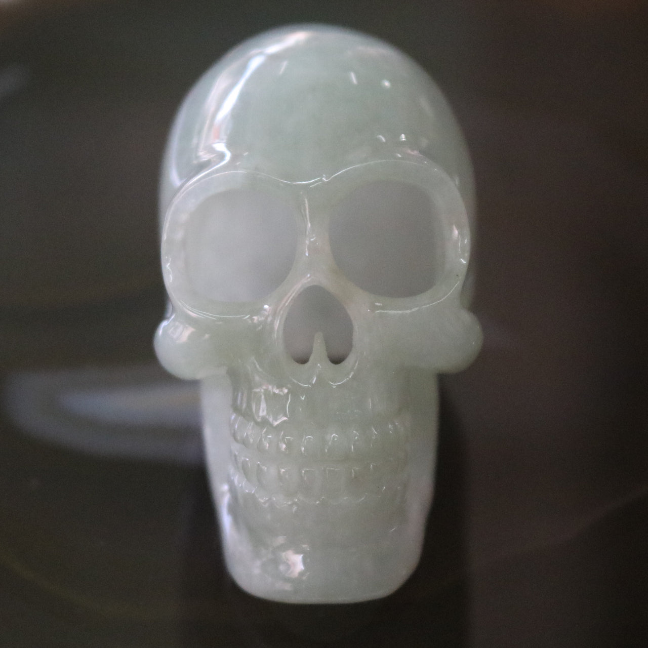 Type A Burmese Jade Jadeite Skull Pendant - 42.26g L28.8 W50.1 D40.1mm - Huangs Jadeite and Jewelry Pte Ltd