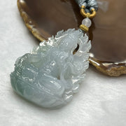 Rare Great Grand Master Icy Blue Green Jadeite Guan Yin 59.41g 65.1 by 45.6 by 15.5 mm - Huangs Jadeite and Jewelry Pte Ltd