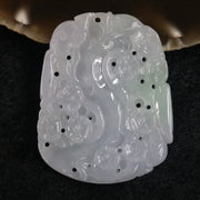 Type A Burmese Jade Jadeite Lavender and Green Birds - 30.67g L43.1 W54.6 D6.6mm - Huangs Jadeite and Jewelry Pte Ltd