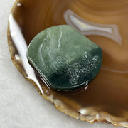 Type A Green Jade Jadeite Phoenix Pendant 31.03g 51.1 by 44.0 by 7.0 mm - Huangs Jadeite and Jewelry Pte Ltd