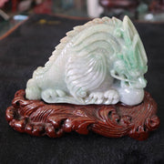 Type A Burmese Jade Jadeite Dragon Display - 498.32g L116.0 W85.0 D36.0mm - Huangs Jadeite and Jewelry Pte Ltd