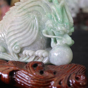 Type A Burmese Jade Jadeite Dragon Display - 498.32g L116.0 W85.0 D36.0mm - Huangs Jadeite and Jewelry Pte Ltd