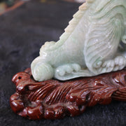 Type A Burmese Jade Jadeite Dragon Display - 498.32g L116.0 W85.0 D36.0mm - Huangs Jadeite and Jewelry Pte Ltd