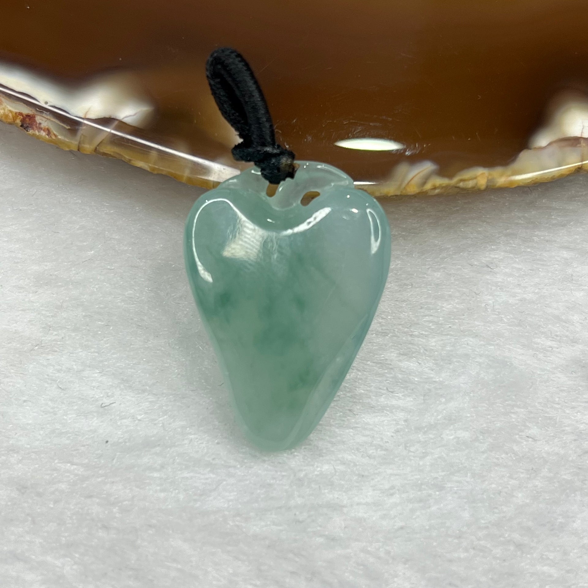 Type A Sky Blue Bat Jade Jadeite Pendant 6.7g 28.2 by 20.1 by 8.3 mm - Huangs Jadeite and Jewelry Pte Ltd