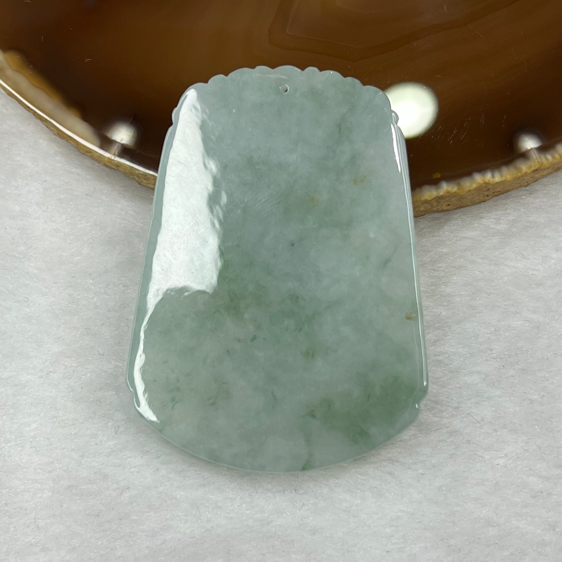 Type A Semi Icy Green Jade Jadeite Phoenix Pendant 35.42g 57.5 by 42.3 by 6.6 mm - Huangs Jadeite and Jewelry Pte Ltd