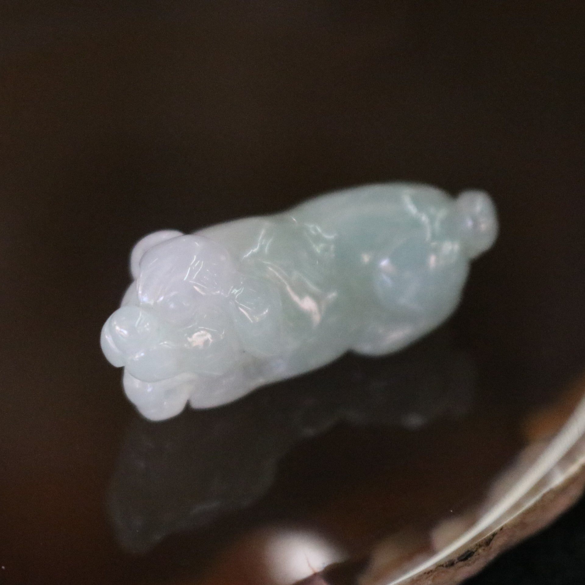 Type A Burmese Jade Jadeite Dog - 6.52g L29.6 W11.1 D12.3mm - Huangs Jadeite and Jewelry Pte Ltd