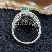 Rare Type A Burmese High End Jade Jadeite Chan Chu aka 3 Legged Frog Ring 18K White Gold & Diamonds - 14.99g US9.45 HK22 - Huangs Jadeite and Jewelry Pte Ltd