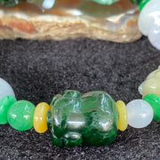 Type A Burmese Jade Jadeite Pig Piglets Bracelet - 54.46g each about 18.1 by 13.9mm - Huangs Jadeite and Jewelry Pte Ltd