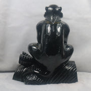 Black Jade Jadeite Monkey & Peach Display Piece - Longevity & Abundance - Huangs Jadeite and Jewelry Pte Ltd