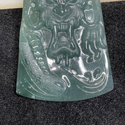 Type A Blueish Green Dragon Jade Jadeite 47.59g 69.1 by 47.5 by 9.5mm - Huangs Jadeite and Jewelry Pte Ltd