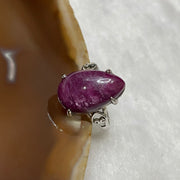 Natural Ruby 925 Sliver Ring size adjustable 3.65g 16.6 by 10.5 by 6.9mm - Huangs Jadeite and Jewelry Pte Ltd