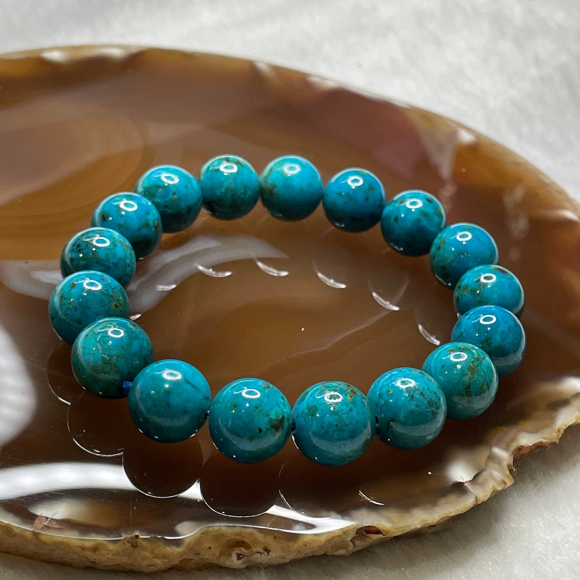 Natural Phoenix Stone Crystal Bracelet 36.74g 12.2mm/bead 17 beads - Huangs Jadeite and Jewelry Pte Ltd