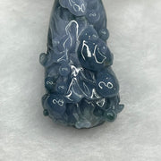 RARE Type A Dark Denim Blue Jade Jadeite Cabbage Pendant 18.06g 41.8 by 19.6 by 12.7mm - Huangs Jadeite and Jewelry Pte Ltd