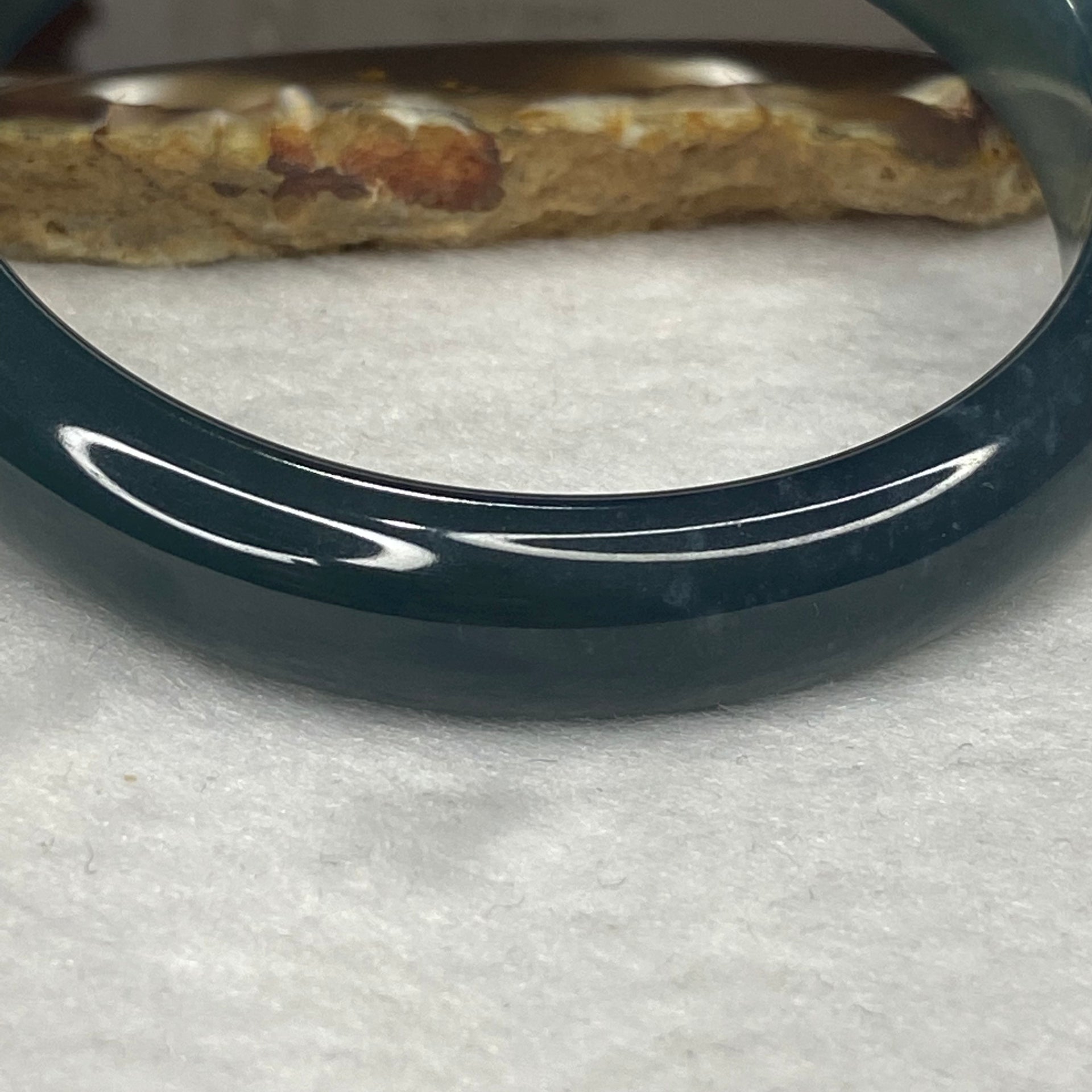 Rare High End ICY Type A Blueish Green Jadeite Bangle 244.27 cts Inner Dia 58.45mm 11.8 by 7.9mm with NGI Cert - Huangs Jadeite and Jewelry Pte Ltd