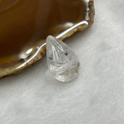 Natural Clear Quartz Teardrop Crystal with Mineral Water inside Locked Wealth 5.66g 24.2 by 16.9 by 11.5mm - Huangs Jadeite and Jewelry Pte Ltd