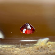 Natural Orange Red Garnet Crystal Stone for Setting - 1.00ct 5.4 by 5.4 by 3.9mm - Huangs Jadeite and Jewelry Pte Ltd