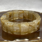 Natural Golden Rutilated Quartz Bracelet 手牌 - 72.80g 18.9 by 8.4mm/piece 17 pieces - Huangs Jadeite and Jewelry Pte Ltd