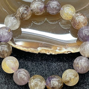 Natural Purple Titanium 紫钛晶 Bracelet 16 beads - 55.21g 13.4mm/bead - Huangs Jadeite and Jewelry Pte Ltd