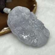 Type A Semi Icy Lavender Jade Jadeite Dragon Pendant 104.03g 71.2 by 42.8 by 17.4 mm - Huangs Jadeite and Jewelry Pte Ltd