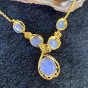 Customized Type A Burmese Jade Jadeite 18k yellow gold lavender necklace - Huangs Jadeite and Jewelry Pte Ltd