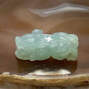 Type A Light Green Jade Jadeite Pixiu Charm - 15.43g 36.0 by 18.7 by 12.2mm - Huangs Jadeite and Jewelry Pte Ltd