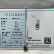 Type A Green Omphacite Jade Jadeite Hulu -2.57g 25.8 by 10.6 by 6.5mm - Huangs Jadeite and Jewelry Pte Ltd